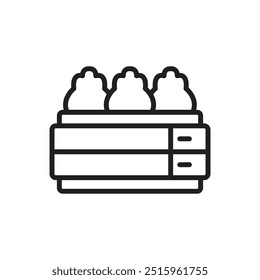 Japanese Food Yakitori Outline Icon Vector Illustration