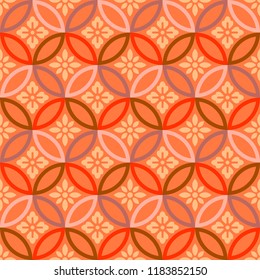 Japanese four petals flower vintage pattern