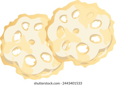 Japanese fried food
Lotus root tempura
