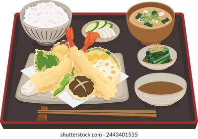 Japanese fried food
Tempura set meal