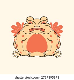 Japanese frog vector art design