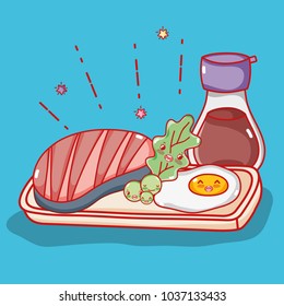 Japanese gastronomy cute kawaii cartoons