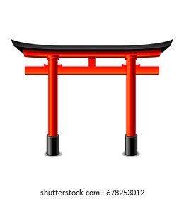 Japanese gate image Royalty Free Stock SVG Vector