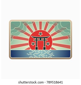 Japanese Gate Landmark Vector