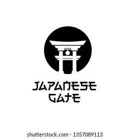 Japanese Gate Logo Design Inspiration, Vector illustration