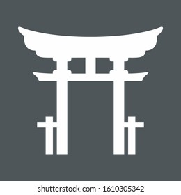Japanese gate quality vector illustration cut