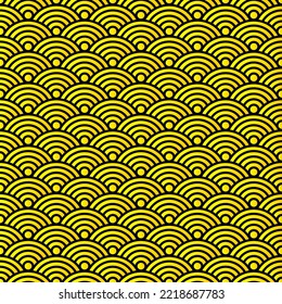 Japanese geometric background Wave seamless pattern 