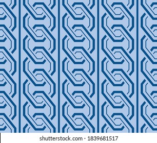 Japanese Geometric Chain Vector Seamless Pattern