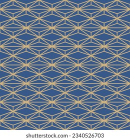 Japanese Geometric Diamond Net Vector Seamless Pattern