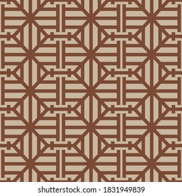 Japanese Geometric Line Vector Seamless Pattern