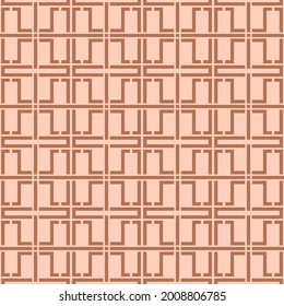 Japanese Geometric Maze Line Vector Seamless Pattern
