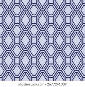 Japanese Geometric Net Vector Seamless Pattern