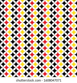 Japanese Geometric Pattern Black Red Yellow Stock Vector (Royalty Free ...