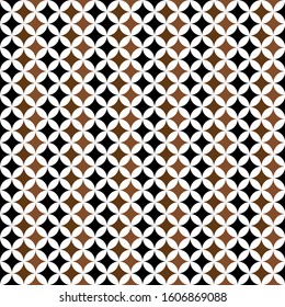 Japanese geometric pattern in brown, black and white color. Decorative diamond background.