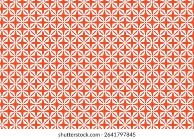 Japanese geometric red ornament seamless pattern wabi-sabi