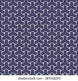 Japanese geometric seamless pattern design texture. Vector Background