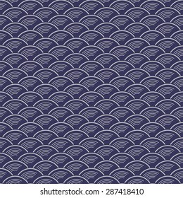 Japanese geometric seamless pattern design texture. Vector Background