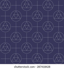 Japanese geometric seamless pattern design texture. Vector Background