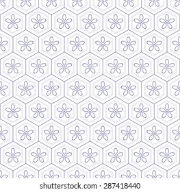 Japanese geometric seamless pattern design texture. Vector Background