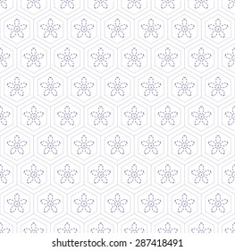 Japanese geometric seamless pattern design texture. Vector Background