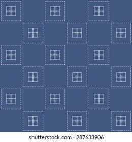 Japanese geometric seamless pattern design texture. Vector Background