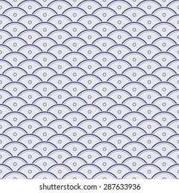 Japanese geometric seamless pattern design texture. Vector Background