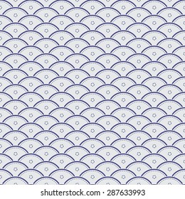 Japanese geometric seamless pattern design texture. Vector Background