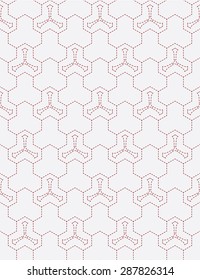 Japanese geometric seamless pattern design texture. Vector Background