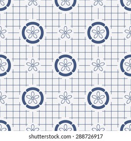 Japanese geometric seamless pattern design texture. Vector Background