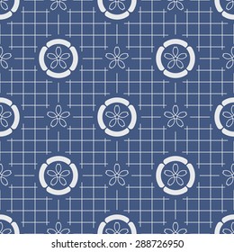 Japanese geometric seamless pattern design texture. Vector Background