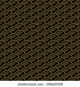 Japanese geometric seamless pattern design texture. Vector Background