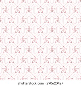 Japanese geometric seamless pattern design texture. Vector Background