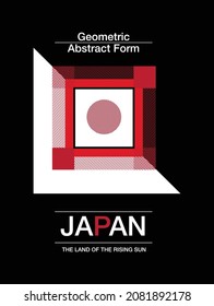 Japanese Geometric Shape Abstract Poster. Editable Vector. 