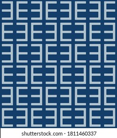 Japanese Geometric Square Vector Seamless Pattern