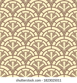 Japanese Geometric Wave Vector Seamless Pattern