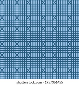 Japanese Geometric Weave Line Vector Seamless Pattern