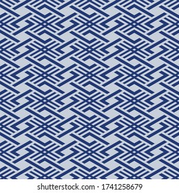 Japanese Geometric Weaving Vector Seamless Pattern