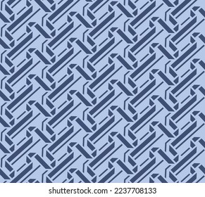 Japanese Geometric Zigzag Mesh Line Vector Seamless Pattern