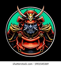 Japanische Ghost-Samurai-Vektorgrafik