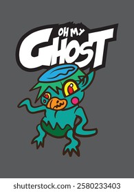 japanese ghost vector for kids tshirt cultural fashion