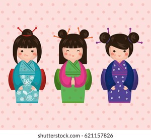 japanese girl doll icon