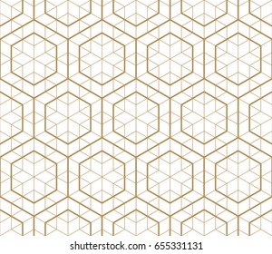 Japanese Gold background and pattern. Geometric pattern.The exquisitely delicate side of traditional woodwork style-rooms to create a stunning atmosphere.