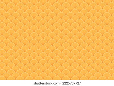 Japanese Gold background and pattern. Water curve texture. Wave elements.
