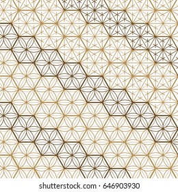Japanese Gold geometric background and pattern. The exquisitely delicate side of traditional woodwork style-rooms to create a stunning atmosphere.Line texture vector.