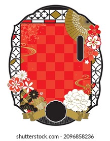 Japanese gorgeous design template red