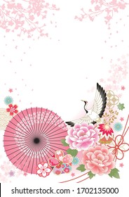 Japanese gorgeous spring flower pattern