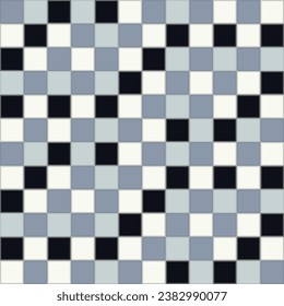 Japanese Gray Checkered Vector Seamless Pattern