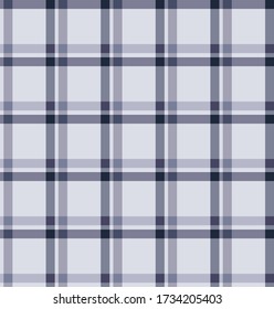 Japanese Gray Plaid Vector Seamless Pattern