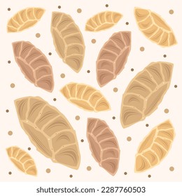 Japanese gyoza flat vector illustration. Cute japanese gyoza dumpling cartoon vector illustration for graphic design and decorative element