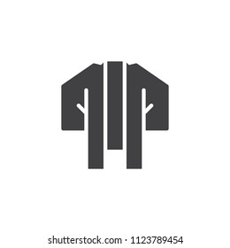 Japanese hakama Haori vector icon. filled flat sign for mobile concept and web design. Oriental kimono simple solid icon. Symbol, logo illustration. Pixel perfect vector graphics